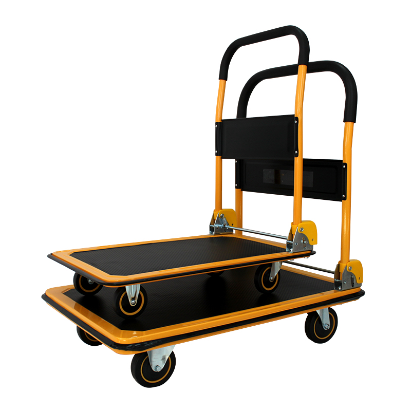 150KG industriële opvouwbare platform handduwwagen, handkarren en stalen trolleys