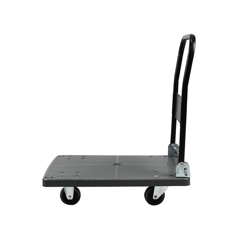 Platform kunststof trolley, opklapbaar, plat magazijn, verhuiswagen, zware trolley